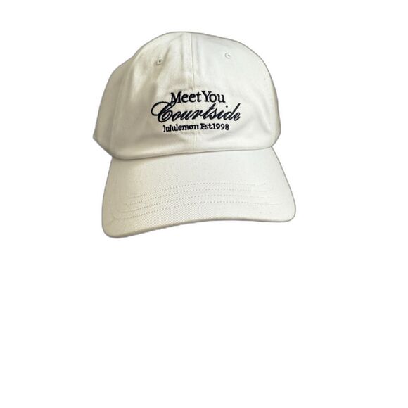 Lululemon Meet You Courtside Classic Ball Cap Tennis Club White NEW - Picture 1 of 5